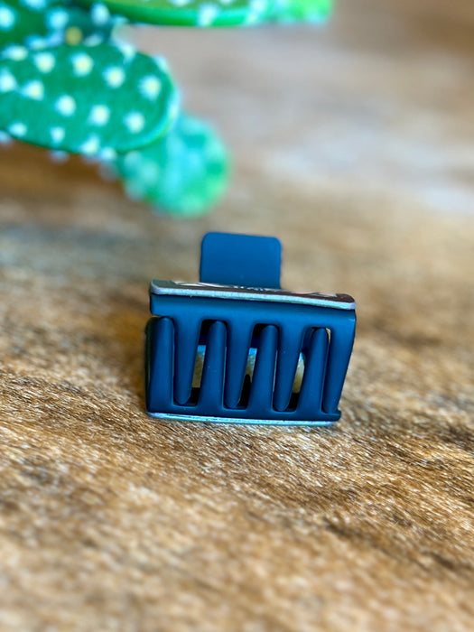WESTERN SUNFLOWER BLACK LEATHER CLIP