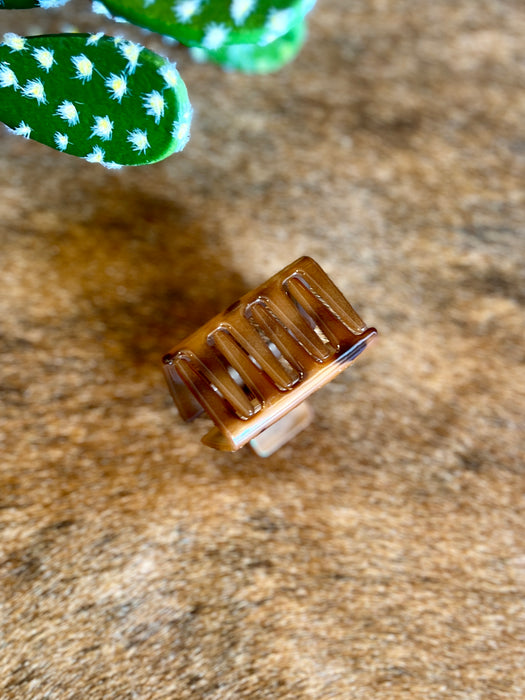 BROWN LEOPARD HAIR CLIP