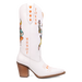 White leather boots with a joker on them
