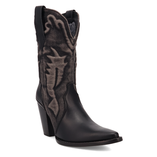 TIPSY LEATHER BLACK BOOT