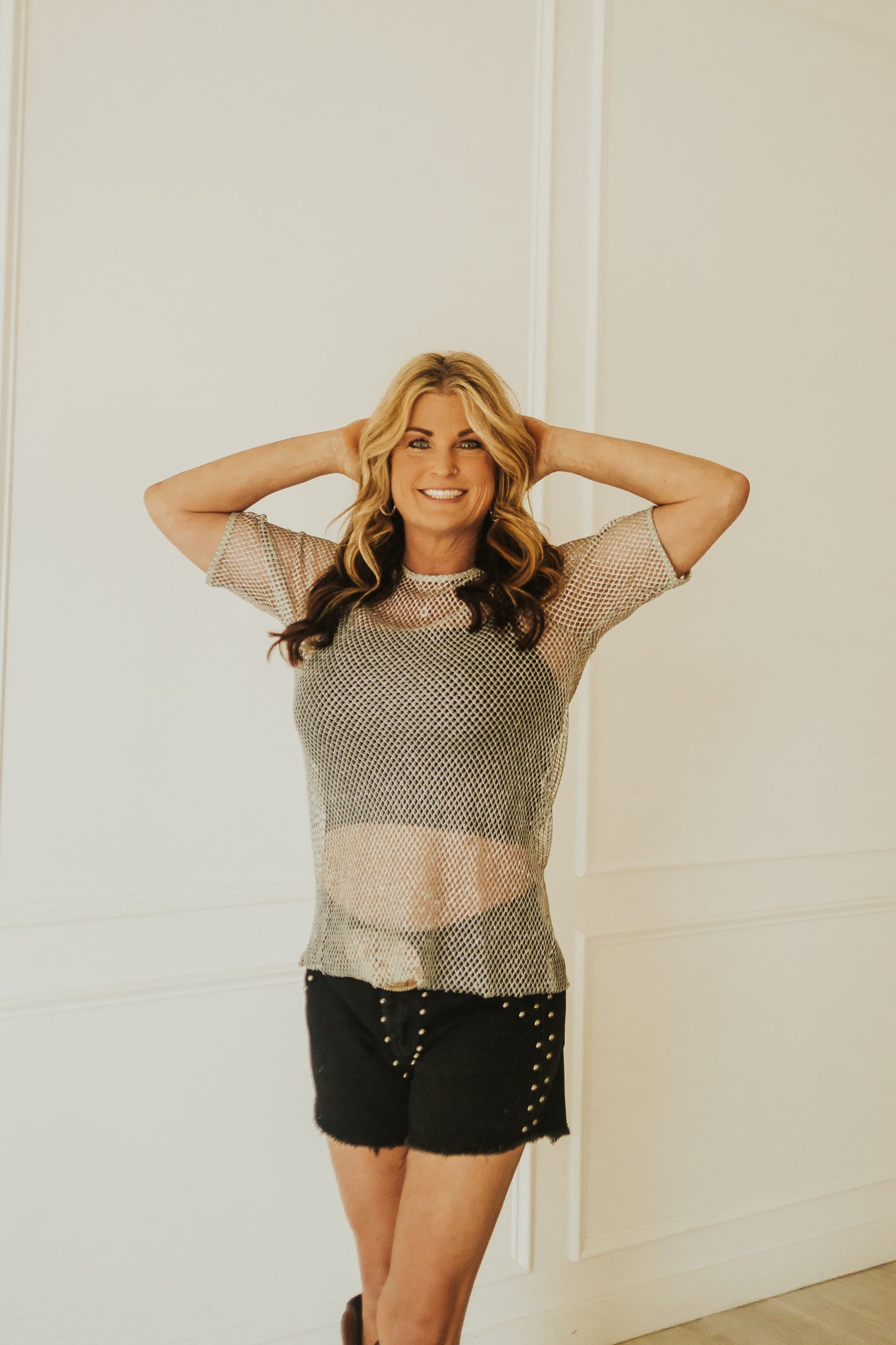 WEEKEND VIBE SILVER TOP | Western Lavish Boutique 1