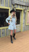 Long Sleeve Button Up Denim Romper