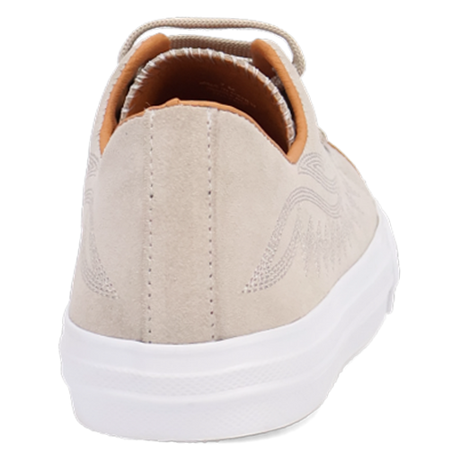 Beige sneaker with white sole on a white background