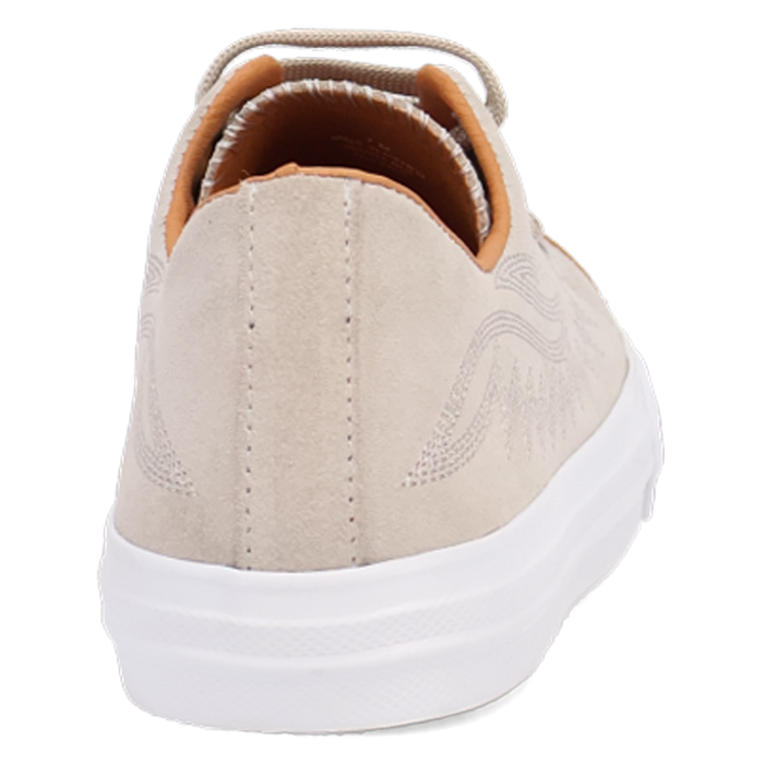 Beige sneaker with white sole on a white background