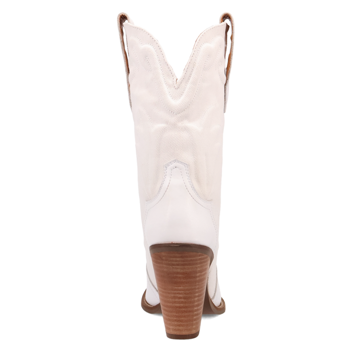 TIPSY LEATHER WHITE BOOTS