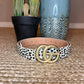 WHITE & BLACK LEOPARD BELT